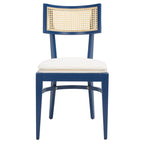 Chaise de salle à manger à dossier en cannage – 46 cm L x 58 cm P x 89 cm H
