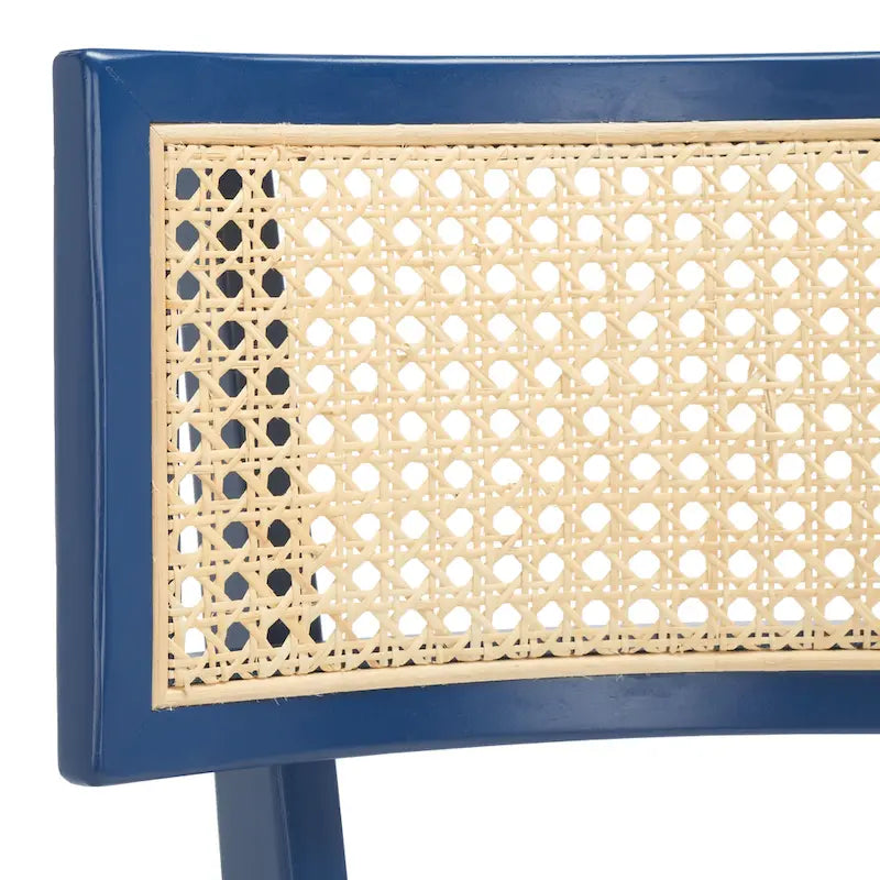 Chaise de salle à manger à dossier en cannage – 46 cm L x 58 cm P x 89 cm H