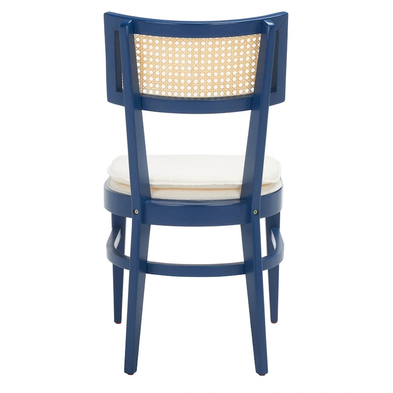 Chaise de salle à manger à dossier en cannage – 46 cm L x 58 cm P x 89 cm H