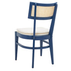 Chaise de salle à manger à dossier en cannage – 46 cm L x 58 cm P x 89 cm H