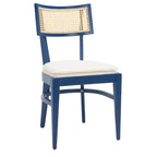 Chaise de salle à manger à dossier en cannage – 46 cm L x 58 cm P x 89 cm H