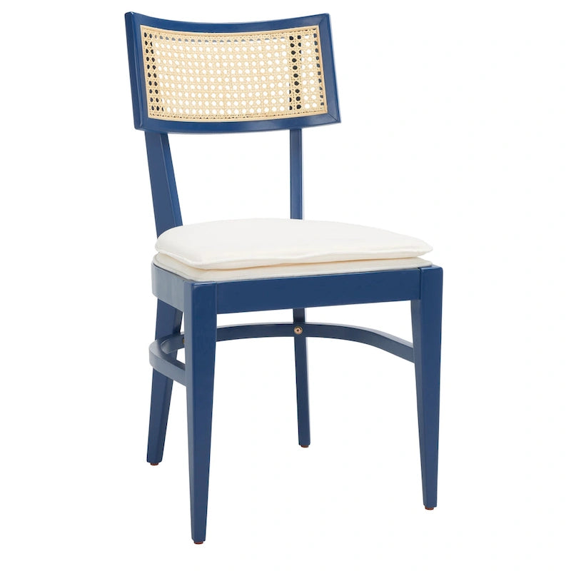 Chaise de salle à manger à dossier en cannage – 46 cm L x 58 cm P x 89 cm H