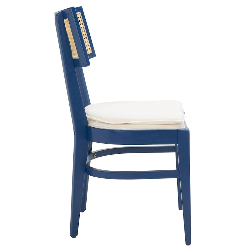 Chaise de salle à manger à dossier en cannage – 46 cm L x 58 cm P x 89 cm H