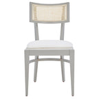 Chaise de salle à manger à dossier en cannage – 46 cm L x 58 cm P x 89 cm H