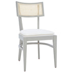 Chaise de salle à manger à dossier en cannage – 46 cm L x 58 cm P x 89 cm H