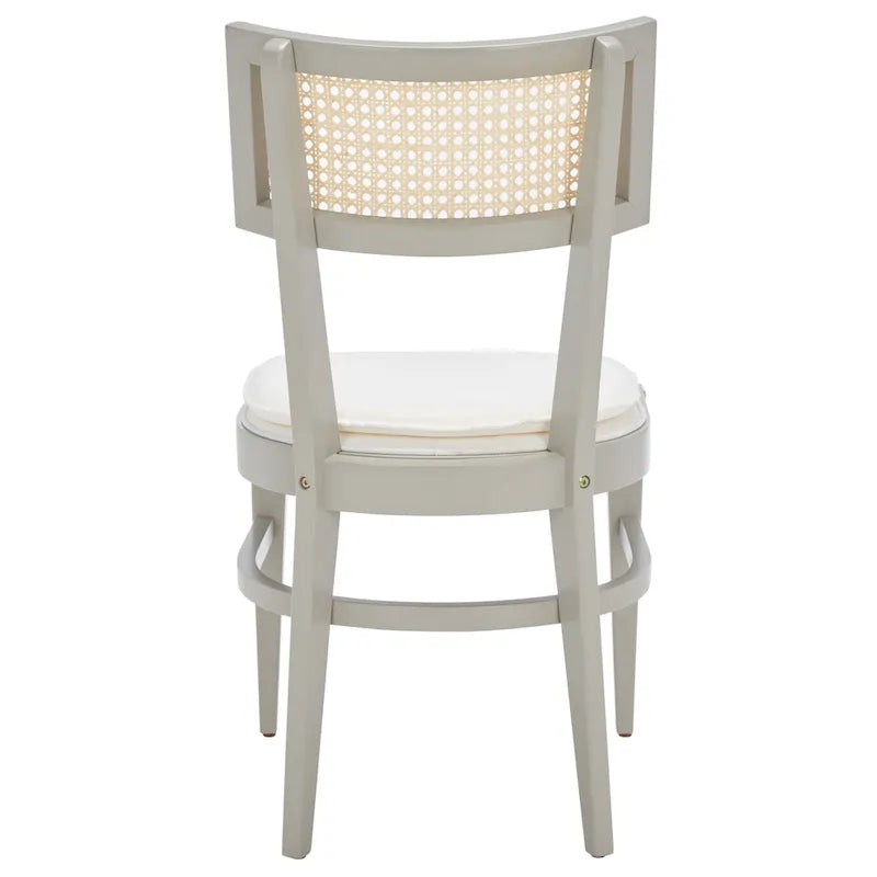 Chaise de salle à manger à dossier en cannage – 46 cm L x 58 cm P x 89 cm H