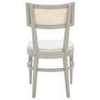 Chaise de salle à manger à dossier en cannage – 46 cm L x 58 cm P x 89 cm H