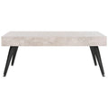 Table basse rectangulaire avec pieds en métal - 43L x 24P x 17H