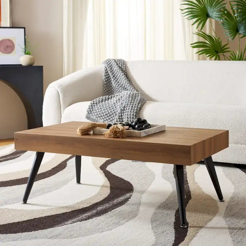 Table basse rectangulaire avec pieds en métal - 43L x 24P x 17H