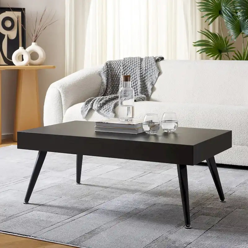 Table basse rectangulaire avec pieds en métal - 43L x 24P x 17H