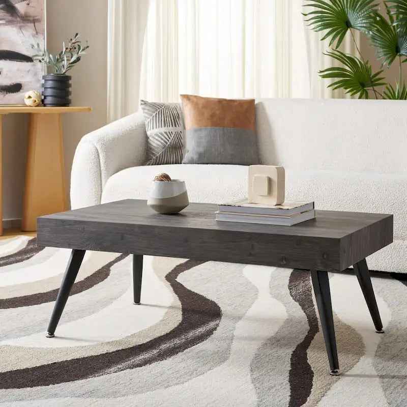 Table basse rectangulaire avec pieds en métal - 43L x 24P x 17H
