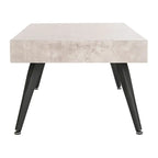 Table basse rectangulaire avec pieds en métal - 43L x 24P x 17H