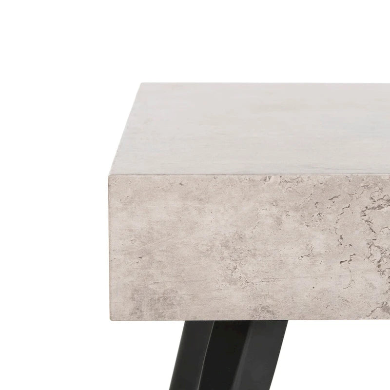 Table basse rectangulaire avec pieds en métal - 43L x 24P x 17H