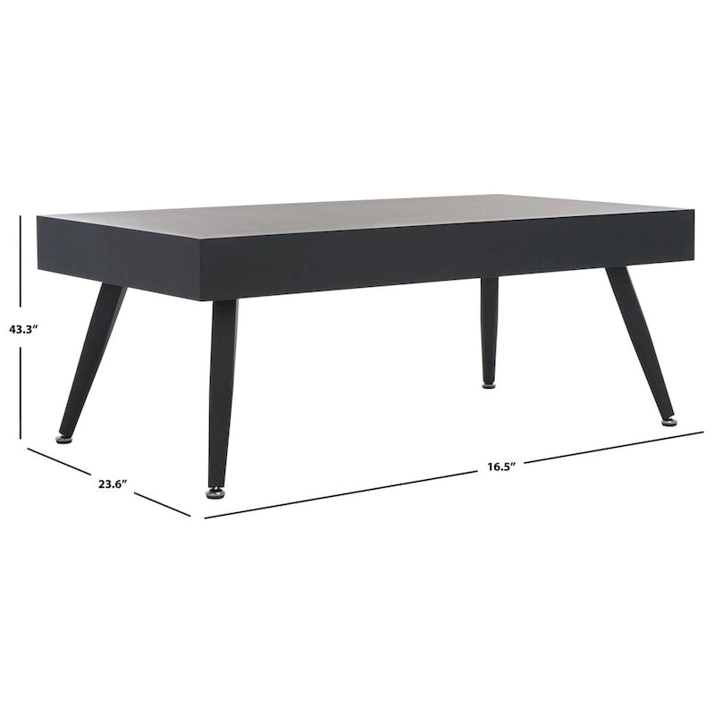 Table basse rectangulaire avec pieds en métal - 43L x 24P x 17H