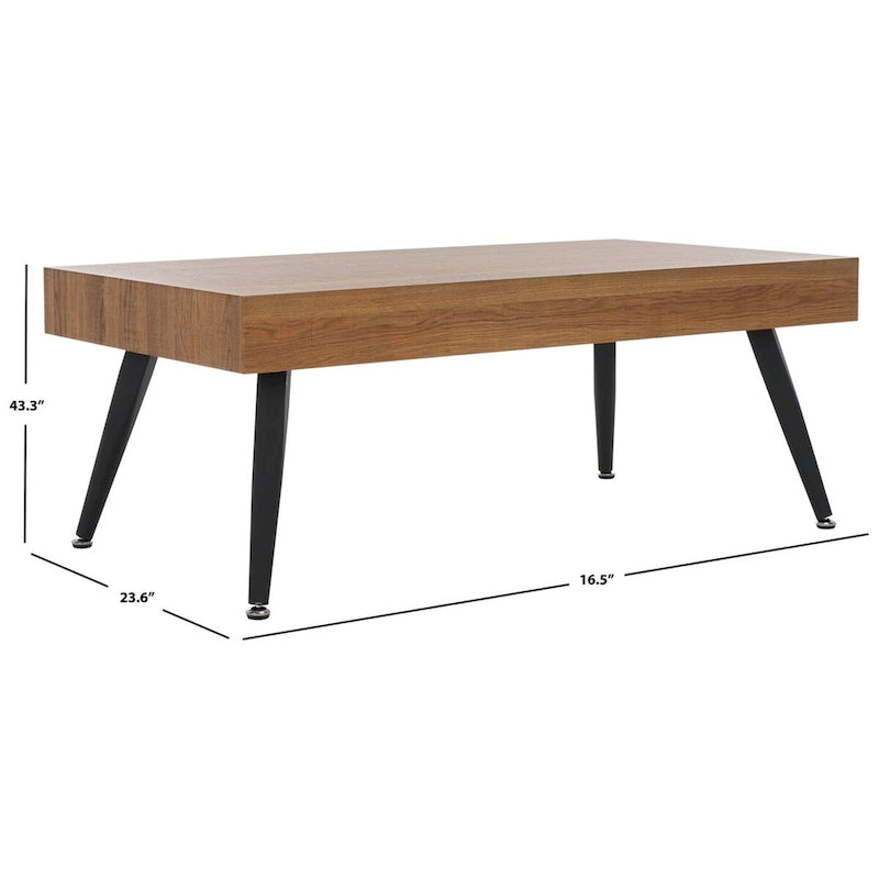 Table basse rectangulaire avec pieds en métal - 43L x 24P x 17H
