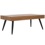 Table basse rectangulaire avec pieds en métal - 43L x 24P x 17H