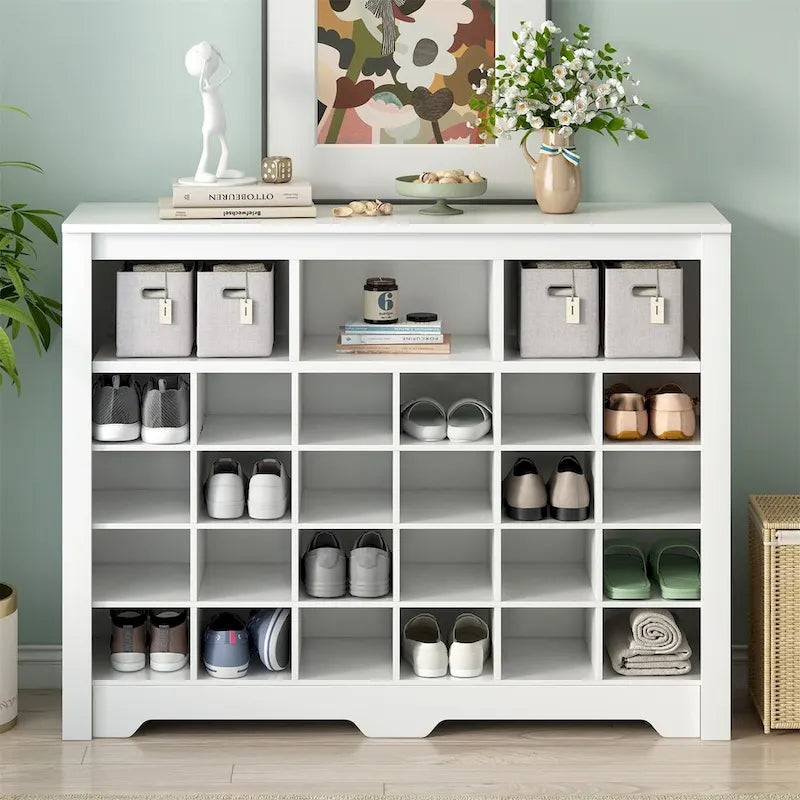 Meuble de rangement pour chaussures à 24 casiers