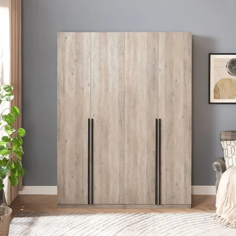 Armoire de penderie autonome avec tiroirs et compartiments de rangement – Lot de 2