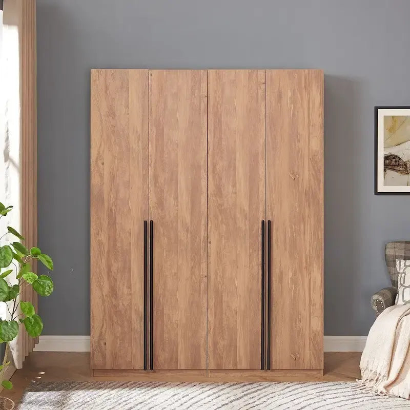 Armoire de penderie autonome avec tiroirs et compartiments de rangement – Lot de 2