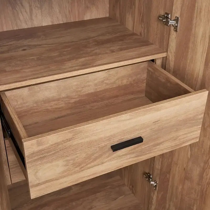 Armoire de penderie autonome avec tiroirs et compartiments de rangement – Lot de 2