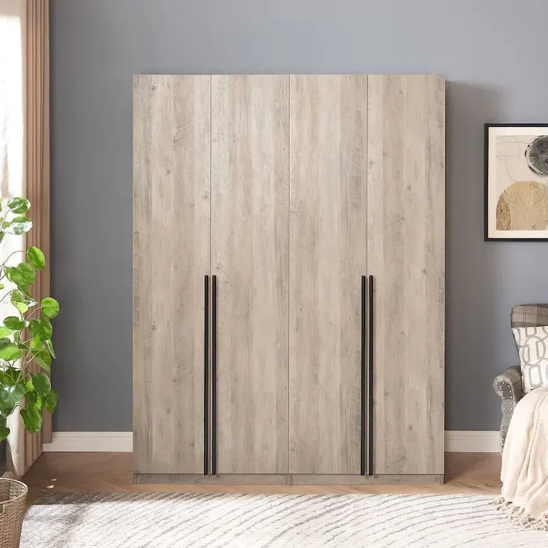 Armoire de penderie autonome avec tiroirs et compartiments de rangement – Lot de 2