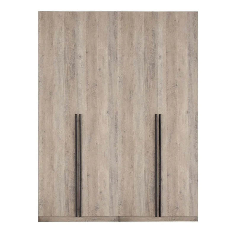 Armoire de penderie autonome avec tiroirs et compartiments de rangement – Lot de 2