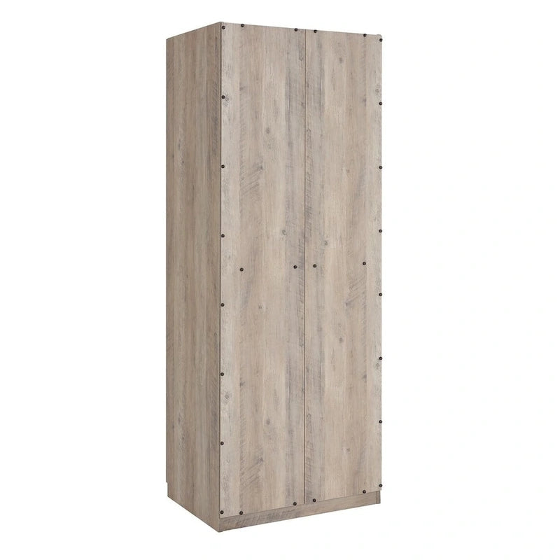 Armoire de penderie autonome avec tiroirs et compartiments de rangement – Lot de 2