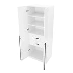 Armoire de penderie autonome avec tiroirs et compartiments de rangement – Lot de 2
