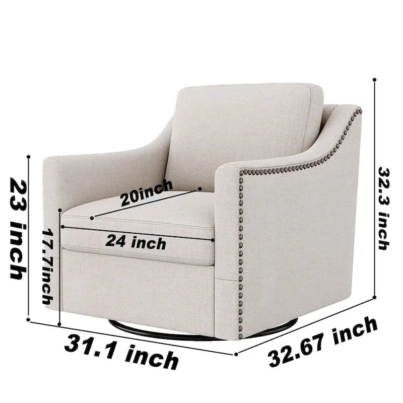 Fauteuil d'appoint en velours avec base pivotante et pieds en bois
