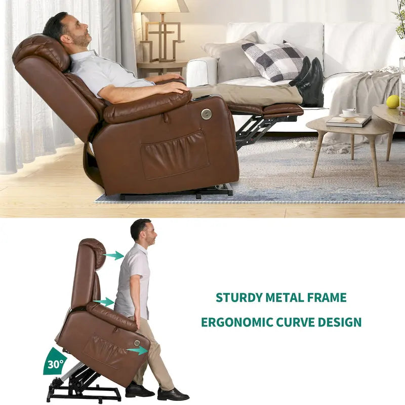 Fauteuil inclinable de massage et de relaxation releveur