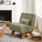 Fauteuil d'appoint sans accoudoirs avec revêtement en polyester