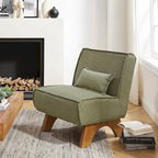 Fauteuil d'appoint sans accoudoirs avec revêtement en polyester