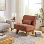 Fauteuil d'appoint sans accoudoirs avec revêtement en polyester