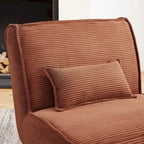 Fauteuil d'appoint sans accoudoirs avec revêtement en polyester