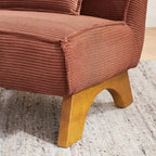 Fauteuil d'appoint sans accoudoirs avec revêtement en polyester