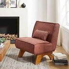 Fauteuil d'appoint sans accoudoirs avec revêtement en polyester