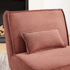 Fauteuil d'appoint sans accoudoirs avec revêtement en polyester