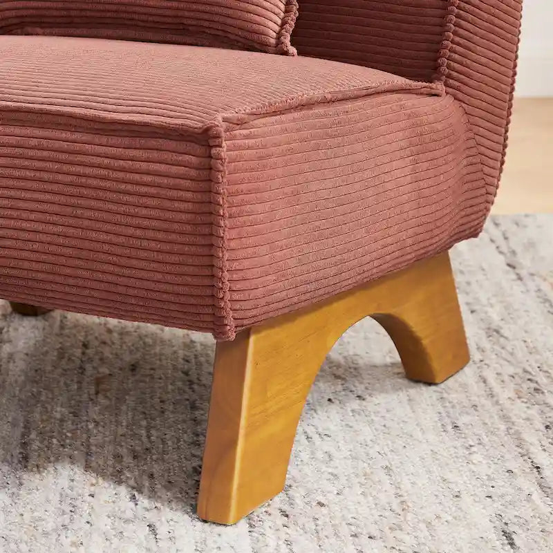 Fauteuil d'appoint sans accoudoirs avec revêtement en polyester