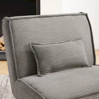 Fauteuil d'appoint sans accoudoirs avec revêtement en polyester