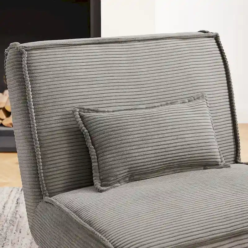 Fauteuil d'appoint sans accoudoirs avec revêtement en polyester