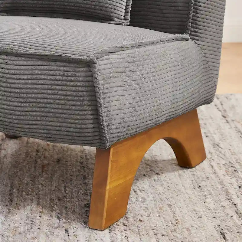 Fauteuil d'appoint sans accoudoirs avec revêtement en polyester