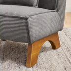 Fauteuil d'appoint sans accoudoirs avec revêtement en polyester