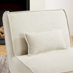 Fauteuil d'appoint sans accoudoirs avec revêtement en polyester