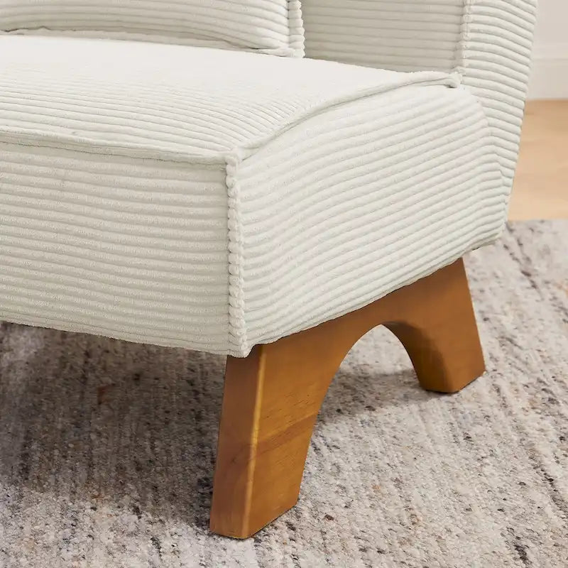 Fauteuil d'appoint sans accoudoirs avec revêtement en polyester