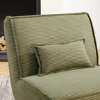Fauteuil d'appoint sans accoudoirs avec revêtement en polyester