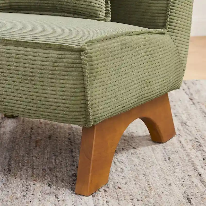Fauteuil d'appoint sans accoudoirs avec revêtement en polyester