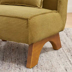 Fauteuil d'appoint sans accoudoirs avec revêtement en polyester