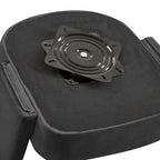 Fauteuil pivotant d'appoint en velours avec dossier ajouré