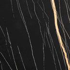 Table d'appoint ronde à 3 niveaux avec rebord surélevé et pieds en métal asymétriques