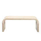 Table basse au design incurvé et à la finition en bois